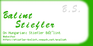 balint stiefler business card